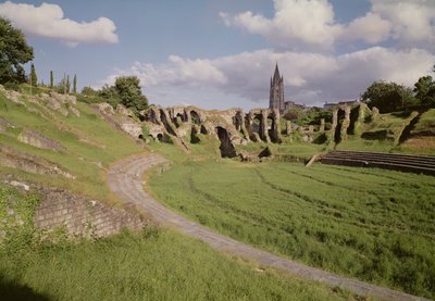 View of the Amphitheatre, Built Under Emperor Claudius (41-54 AD) by Roman